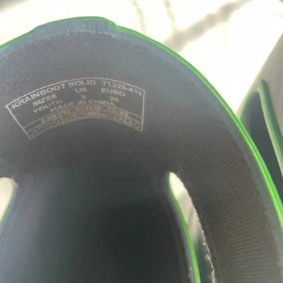 BOGS Kids navy with Green Trim Rain Boots Eeuc! Unisex big kids 3 waterproof - Picture 3 of 6